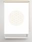 Preview: Rollo Blume des Lebens beige blanco  - Sichtschutz Extartiqe